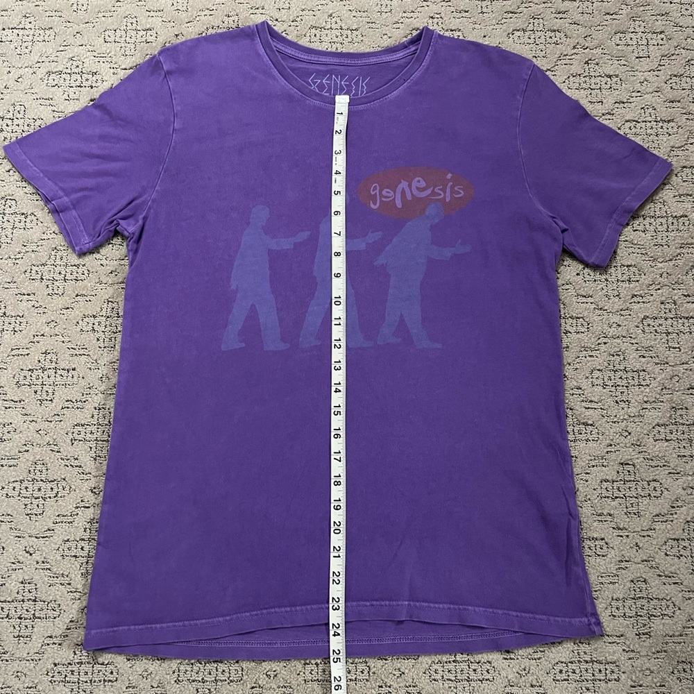 🎸 '21 Genesis Band I Can't Dance Album 2 Side Tour Reprint Purple Lucky Brand T - Picture 5 of 16